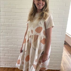 Tradlands Nico Linen Dress Caroline Print
